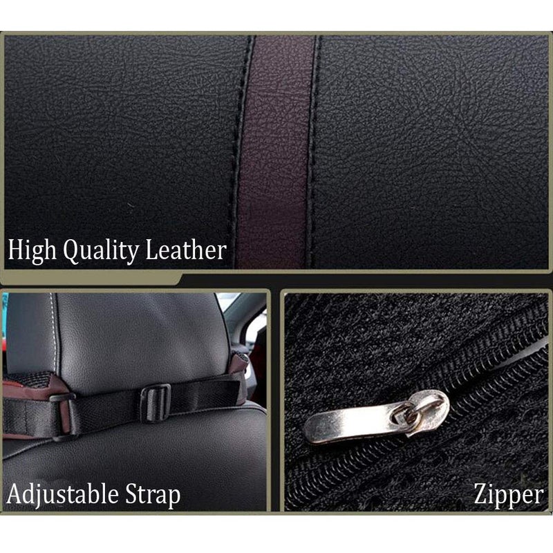 HomDSim Car Seat Neck Support Pillow,PU Soft Leather + Memory Foam,Head Support Pillow Cushion Pad for Driving Headrest Relax,with Adjustable Strap - Image 4